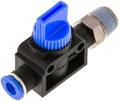 IQSHE 3146, 3/2cestný uzavírací ventil R 1/4" 6 mm, Strana hadice odvzdušnující