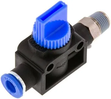 IQSHE 3186, 3/2cestný uzavírací ventil R 1/8" 6 mm, Strana hadice odvzdušnující