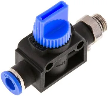 IQSHE 3186 G, 3/2cestný uzavírací ventil G 1/8" 6 mm, Strana hadice odvzdušnující