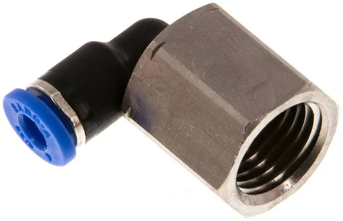 IQSLF 144, Úhlová nástrčná spojka, vnitřní závit G 1/4"-4 mm, IQS standard
