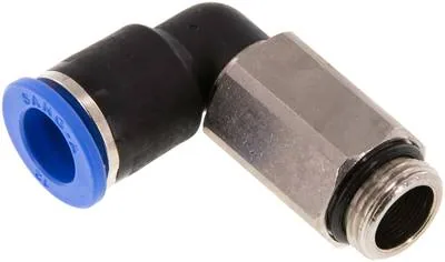 IQSLL 3812 G, Úhlová nástrčná spojka, dlouhá G 3/8"-12 mm, IQS standard