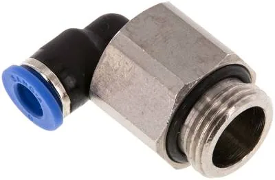 IQSLL 386 G, Úhlová nástrčná spojka, dlouhá G 3/8"-6 mm, IQS standard