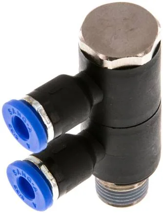 IQSLV2 184, Nástrčný vícenásobný rozdělovač, 2násobný R 1/8"-4 mm, IQS standard