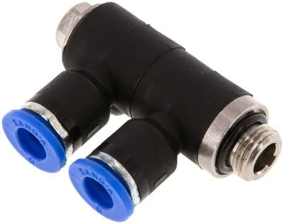 IQSLV2 186 G, Nástrčný vícenásobný rozdělovač, 2násobný G 1/8"-6 mm, IQS standard