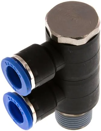 IQSLV2 3810, Nástrčný vícenásobný rozdělovač, 2násobný R 3/8"-10 mm, IQS standard