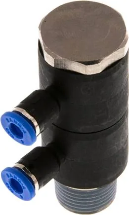IQSLV2 384, Nástrčný vícenásobný rozdělovač, 2násobný R 3/8"-4 mm, IQS standard