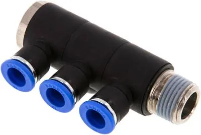 IQSLV3 1210, Nástrčný vícenásobný rozdělovač, 3násobný R 1/2"-10 mm, IQS standard