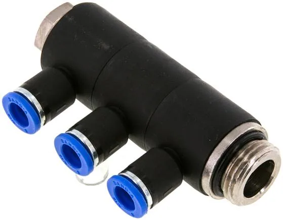 IQSLV3 128 G, Nástrčný vícenásobný rozdělovač, 3násobný G 1/2"-8 mm, IQS standard
