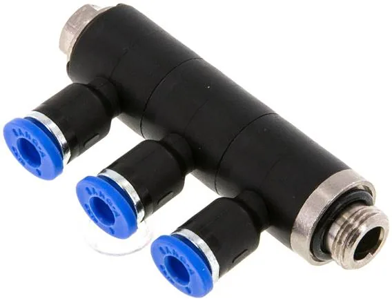 IQSLV3 184 G, Nástrčný vícenásobný rozdělovač, 3násobný G 1/8"-4 mm, IQS standard