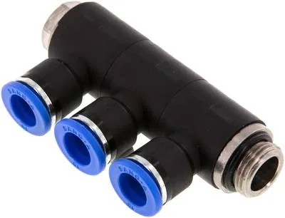 IQSLV3 3810 G, Nástrčný vícenásobný rozdělovač, 3násobný G 3/8"-10 mm, IQS standard
