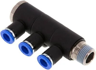 IQSLV3 388, Nástrčný vícenásobný rozdělovač, 3násobný R 3/8"-8 mm, IQS standard