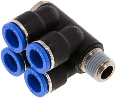 IQSLV4 1410, Nástrčný vícenásobný rozdělovač, 4násobný R 1/4"-10 mm, IQS standard