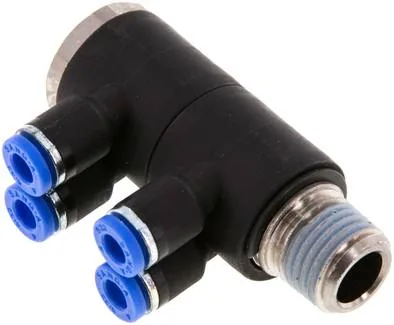 IQSLV4 144, Nástrčný vícenásobný rozdělovač, 4násobný R 1/4"-4 mm, IQS standard
