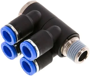 IQSLV4 148, Nástrčný vícenásobný rozdělovač, 4násobný R 1/4"-8 mm, IQS standard