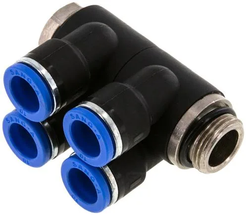 IQSLV4 3810 G, Nástrčný vícenásobný rozdělovač, 4násobný G 3/8"-10 mm, IQS standard