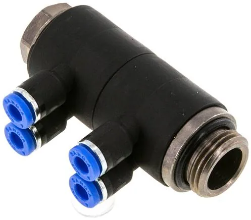 IQSLV4 384 G, Nástrčný vícenásobný rozdělovač, 4násobný G 3/8"-4 mm, IQS standard