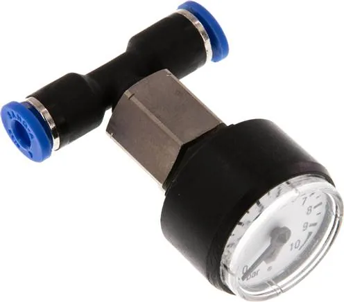 IQSMANO 410, Manometr 0 až 10bar, 4 mm hadice, IQS standard