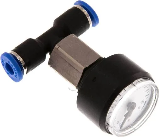 IQSMANO 416, Manometr 0 až 16bar, 4 mm hadice, IQS standard