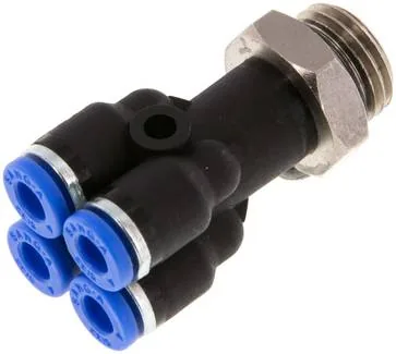 IQSQ 144 G, Nástrčný vícenásobný rozdělovač G 1/4"-4 mm, IQS standard