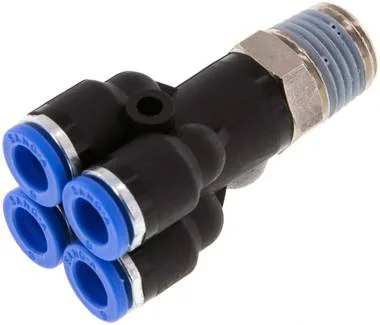 IQSQ 146, Nástrčný vícenásobný rozdělovač R 1/4"-6 mm, IQS standard