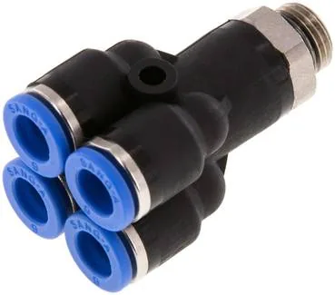 IQSQ 186 G, Nástrčný vícenásobný rozdělovač G 1/8"-6 mm, IQS standard
