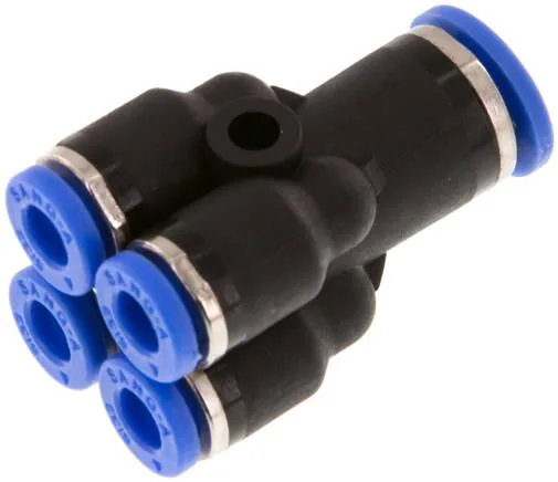 IQSQ 6040, Nástrčný vícenásobný rozdělovač 6 mm-4 mm, IQS standard