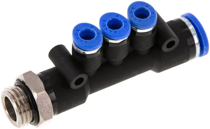 IQST3 1484 G, Nástrčný vícenásobný rozdělovač G 1/4"-8 mm-4 mm, IQS standard