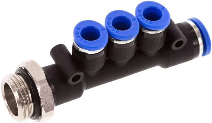 IQST3 3886 G, Nástrčný vícenásobný rozdělovač G 3/8"-8 mm-6 mm, IQS standard