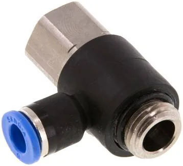 IQSTF 146 G, Úhlová nástrčná spojka, I/A G 1/4"-6 mm, IQS standard