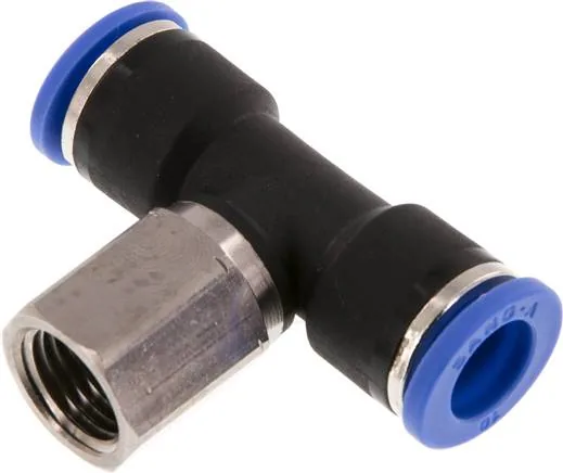 IQSTFF 1410, T-nástrčná spojka, vnitřní závit G 1/4"-10 mm, IQS standard