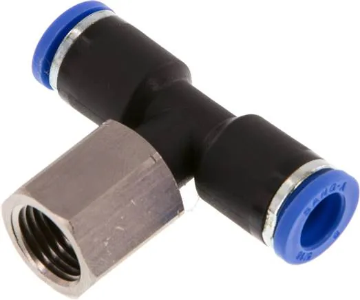 IQSTFF 148, T-nástrčná spojka, vnitřní závit G 1/4"-8 mm, IQS standard
