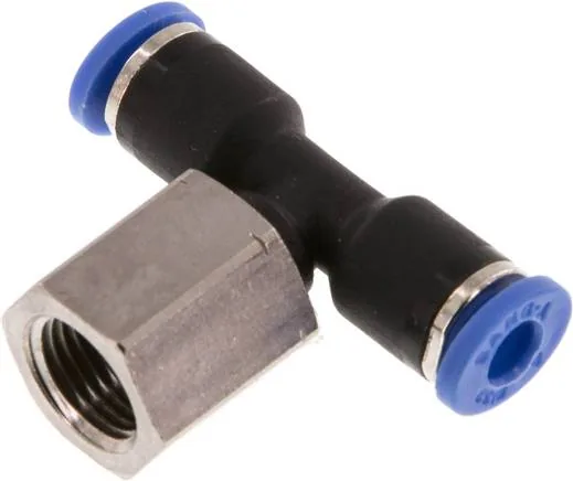 IQSTFF 184, T-nástrčná spojka, vnitřní závit G 1/8"-4 mm, IQS standard