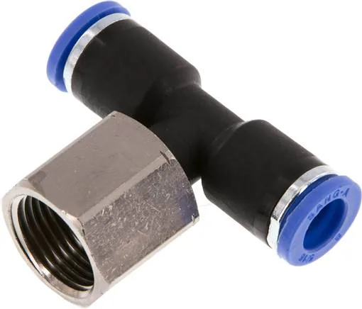 IQSTFF 388, T-nástrčná spojka, vnitřní závit G 3/8"-8 mm, IQS standard