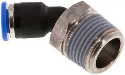 IQSW 386, Nástrčná spojka 45° R 3/8"-6 mm, IQS standard