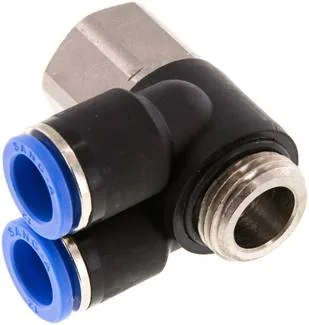 IQSYTF 1212 G, Y-úhlová nástrčná spojka, I/A G 1/2"-12 mm, IQS standard