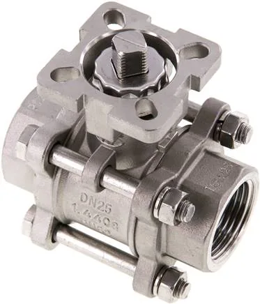 KH 103 F ES, Kulový kohout, přímá montážní příruba G 1", PN 63