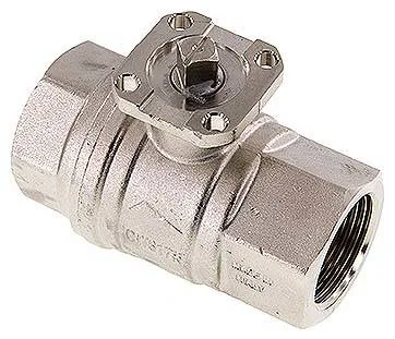 KH 10 F MS, Mosazný kulový kohout, přímá/montážní příruba, G 1", -0,9 až 40 bar