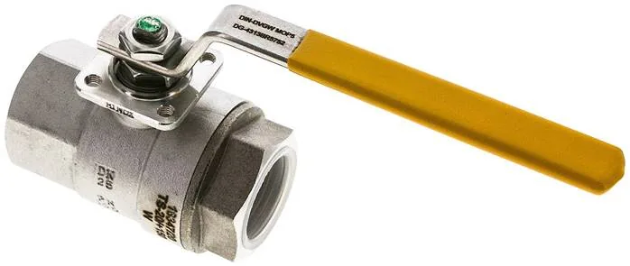 KH 10 SAU ES, Kulový kohout z nerezové oceli, Rp 1", -0,9 až 20 bar, pro kyslík (prům.)