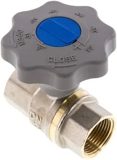 KH 10 SS, Jemné uzavírání mosazného kulového kohoutu, Rp 1", 0 až 40 bar, DVGW