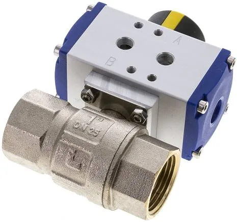 KH 10 TW P, Pneumatický kulový kohout pitné vody, Rp 1", dvojčinný