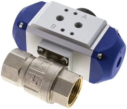 KH 10 TW P FO, Pneumatický kulový kohout pitné vody, Rp 1", Pružina – otevírající