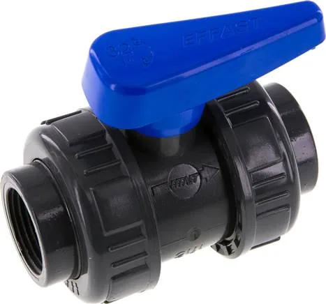 KH 10 WASSER, Kulový kohout, PVC-U / EPDM, Rp 1" (provedení na vodu)