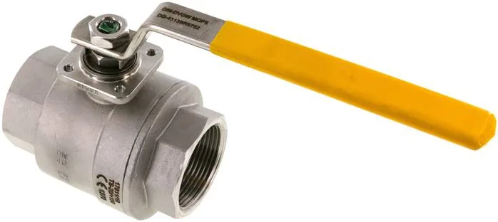 KH 112 DVGW ES, Kulový kohout z nerezové oceli, DVGW, Rp 1-1/2", -0,9 až 64 bar