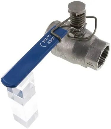 KH 112 FS ES, Kulový kohout z nerezové oceli, Rp 1-1/2", -0,9 až 40 bar, s uzavírací pružinou