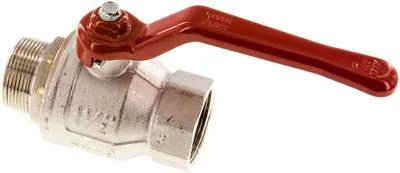 KH 112 IA, Mosazný kulový kohout, R 1-1/2" / Rp 1-1/2", -0,9 až 30 bar
