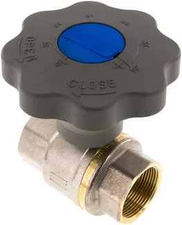 KH 112 SS, Jemné uzavírání mosazného kulového kohoutu, Rp 1-1/2", 0 až 40 bar, DVGW