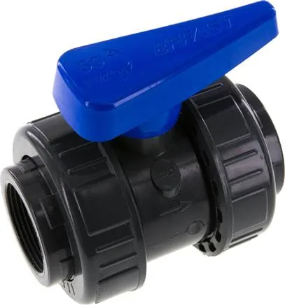 KH 112 WASSER, Kulový kohout, PVC-U / EPDM, Rp 1-1/2" (provedení na vodu)