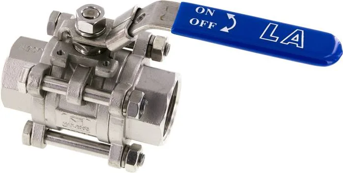 KH 1143 ES E, 3dílný kulový kohout z nerezové oceli, G 1-1/4", 0 až 63 bar