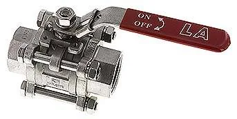 KH 1143 ES E-NPT, 3dílný kulový kohout z nerezové oceli, NPT 1-1/4", 0 až 63 bar