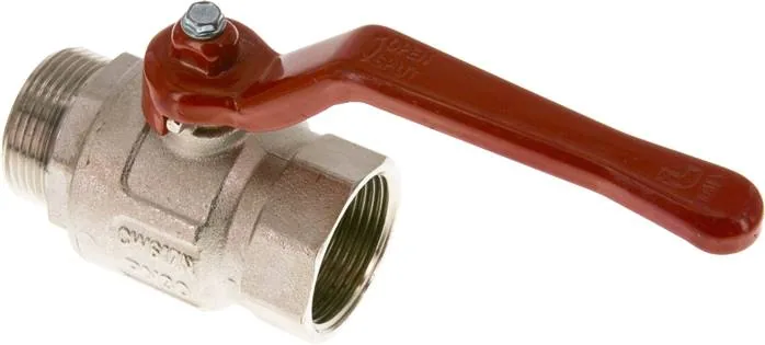 KH 114 B IA, Mosazný kulový kohout, krátký, G 1-1/4" (AG/IG), -0,9 až 30 bar